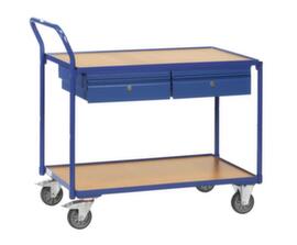 fetra Carrello da tavolo con cassetti 1000x600 mm, carico max. 300 kg, 2 piani