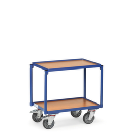 fetra Carrello di trasporto per contenitori Euronorm con 2 ripiani, carico massimo 250 kg, RAL5007 blu brillante
