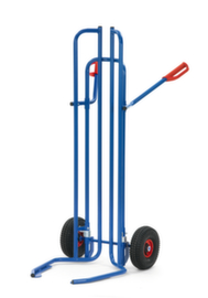 fetra Carriola per pneumatici alta, RAL5007 blu brillante, gommatura in aria