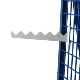 fetra Supporto albero per carrello portapezzi, carico massimo 25 kg, RAL7035 grigio luce