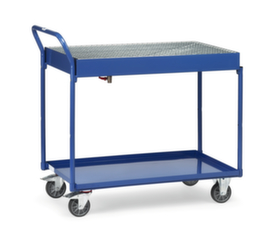fetra Carrelli da tavolo con vaschette a tenuta d'olio 1000x600 mm, carico max. 300 kg, 2 piani