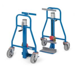 fetra Rullo di sollevamento con argano meccanico, carico max. 600 kg, altezza di sollevamento 300 mm