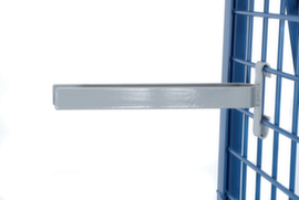 fetra Portaforche per carrello portapezzi, carico massimo 25 kg, RAL7035 grigio luce