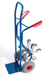 Rollcart Autocarro con scala a 5 stelle, carico massimo 150 kg, larghezza pala 300 mm, gommatura in aria
