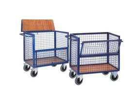 Rollcart Carrello portacasse con pareti in rete metallica