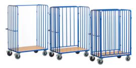 Rollcart Carrello portapacchi con pareti in acciaio tubolare