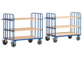 Rollcart Carrello a ripiani con pannelli laterali in acciaio tubolare