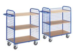 Rollcart Carrello a ripiani con pareti in rete