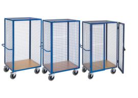 Rollcart Carrello armadio con pareti in rete