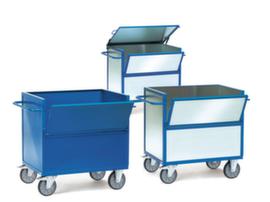 fetra Carrello portacasse con pareti in lamiera