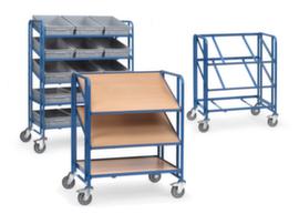 fetra Carrelli a ripiani con ripiani dritti e inclinati