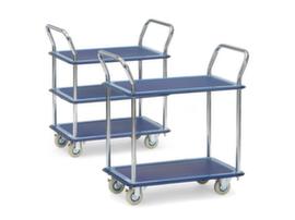 fetra Carrello a ripiani con rivestimento antiscivolo