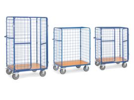 fetra Carrello portapacchi con pareti in rete metallica