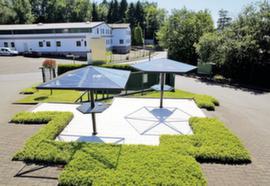 Tavolo per ombrellone da fumo