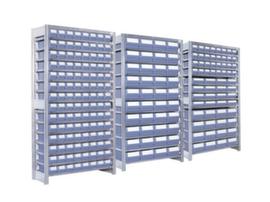 Scaffale con cassetti aggiuntivi