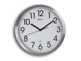 MAUL Radio orologio da parete, con numeri arabi e linee, Ø 300 mm