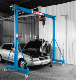 Vetter Gru a cavalletto mobile PROFI PA con paranco elettrico a catena