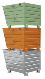 Bauer Contenitore ribaltabile con pareti in lamiera piena