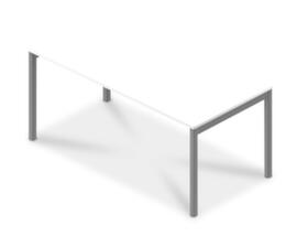 Quadrifoglio Scrivania Practika con struttura a 4 gambe