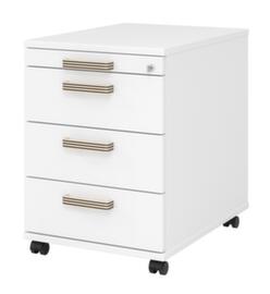 Contenitore rotante Up and Down, 3 cassetto(i), bianco/bianco