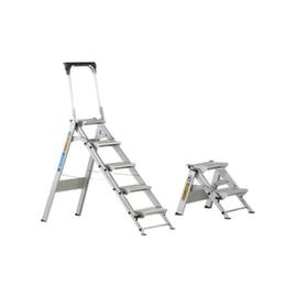 ZARGES Gradini di sicurezza pieghevoli Plazastep P in metallo leggero