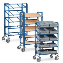 fetra Carrello a ripiani con 5 ripiani inclinabili