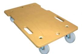 BS-ROLLEN pedana con ruote per il trasporto con maniglia a incavo, carico massimo 150 kg, gommatura in plastica