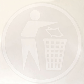 Adesivo per contenitore per rifiuti