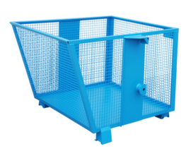 Contenitore ribaltabile con pareti in rete