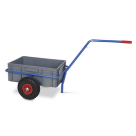 Carrello a mano con scatola di plastica rimovibile, carico max. 200 kg, lunghezza x larghezza superficie di carico 600 x 400 mm