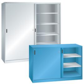 LISTA Armadio ad ante scorrevoli con ripiani zincati