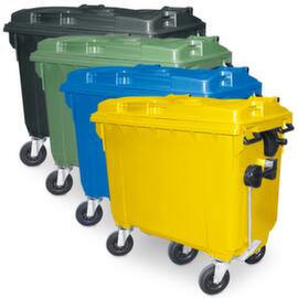 Contenitore per rifiuti di grandi dimensioni con coperchio incernierato