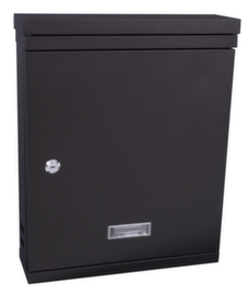 cassetta della posta a parete piatta Valencian con ribalta con funzione Soft-Close, nero opaco