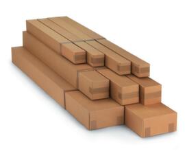 Cartone di spedizione lungo con lunghezza variabile