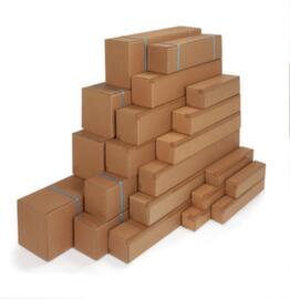 Cartone di spedizione lungo con grande apertura