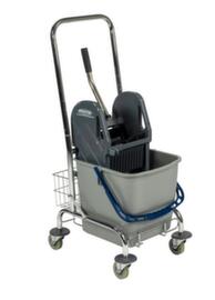 Carro per mop con pressa per mop, 1x27 l secchi in blu
