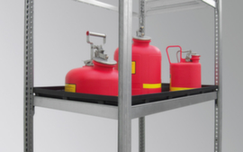 hofe Scaffale per merci pericolose con vassoi in PE per piccoli contenitori