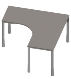 Nowy Styl Scrivania a forma libera E10 con struttura a 4 gambe in tubo tondo