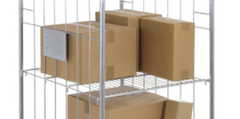 Pavimento in rete metallica per roll container