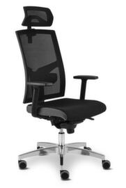 Sedia girevole Premium con poggiatesta e braccioli