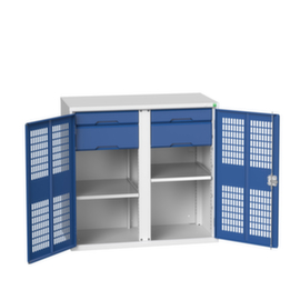 bott Armadio ad ante battenti verso con feritoie di ventilazione e parete divisoria