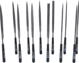 Set di lime ad ago con manico in plastica