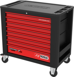 PERFORMANCEplus P20 BLACK/ROT Carrello da officina con 8 cassetti