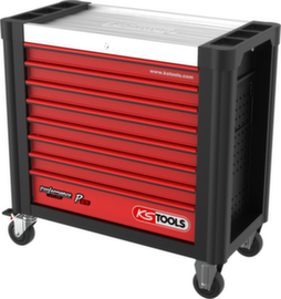 PERFORMANCEplus P25 BLACK/ROT Carrello da officina con 8 cassetti