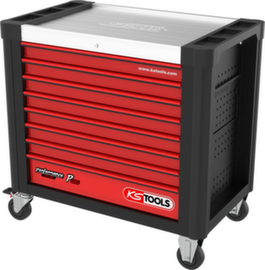 PERFORMANCEplus P30 BLACK/ROT Carrello da officina con 8 cassetti