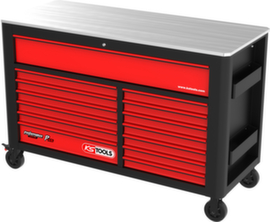 PERFORMANCEplus P45 BLACK/ROT Carrello da officina con 14 cassetti