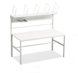 Treston Tavolo completo per il confezionamento con piastra forata e svolgitore, larghezza x profondità 1800 x 900 mm