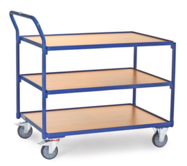 fetra Carrello a ripiani con ripiani in legno