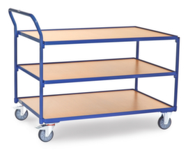 fetra Carrello a ripiani con ripiani in legno