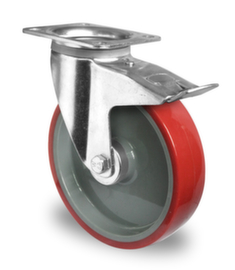 Cascoo Ruota orientabile con fermo totale, carico massimo 150 kg, gommatura in poliammide